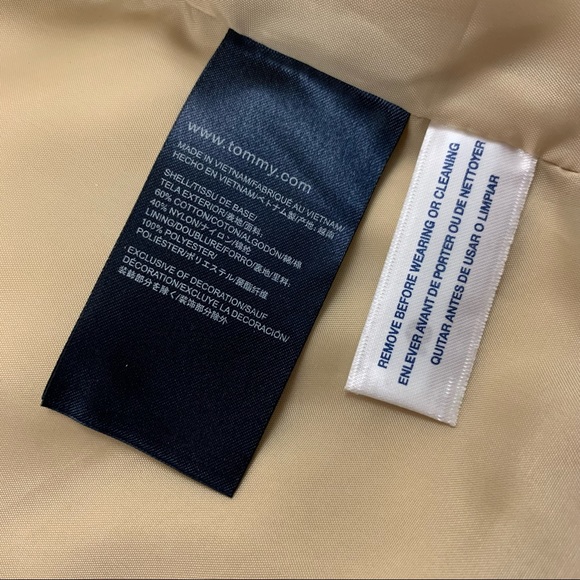 Tommy Hilfiger Cream Soft Shell Lightweight Coat Jacket - Picture 16 of 16